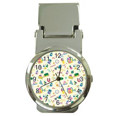 Pattern School Bag Pencil Triangle Money Clip Watches by Ravend