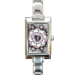 Mandelbrot Fractal Background Template Circle Rectangle Italian Charm Watch by danenraven