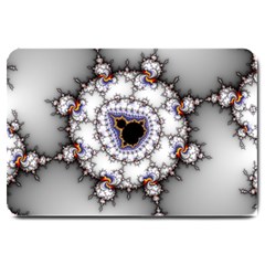 Mandelbrot Fractal Background Template Circle Large Doormat by danenraven