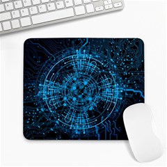 Network Circuit Board Trace Large Mousepad by Ravend