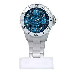Network Circuit Board Trace Plastic Nurses Watch by Ravend