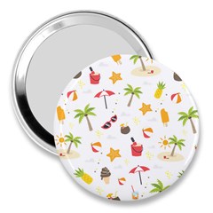 Summer Backgroundnature Beach 3  Handbag Mirrors by Ravend