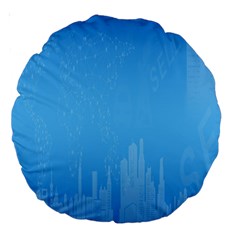 City Large 18  Premium Round Cushions by nateshop
