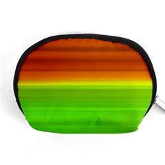 Orange And Green Blur Abstract Print Accessory Pouch (medium) by dflcprintsclothing