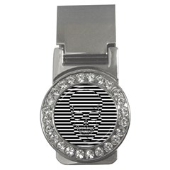 Striped-skull Demonic Skulls-stripe Money Clips (cz)  by Casemiro