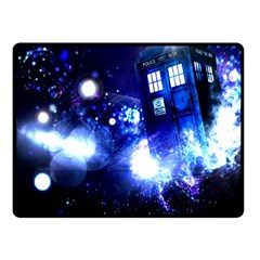Tardis Background Space Fleece Blanket (small) by Jancukart