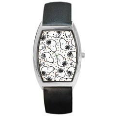 Dog Pattern Barrel Style Metal Watch by Jancukart