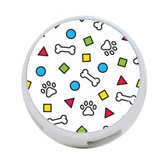 Dog Paw Seamless Pattern Footprint Bone 4-port Usb Hub (two Sides) by Jancukart