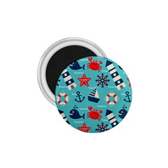 Seamless-pattern-nautical-icons-cartoon-style 1 75  Magnets by Jancukart