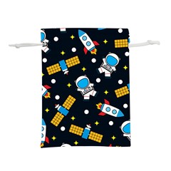 Seamless Adventure Space-vector Pattern Background Lightweight Drawstring Pouch (s) by Wegoenart