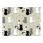 Cute-cat-seamless-pattern Double Sided Flano Blanket (Mini)  35 x27  Blanket Back