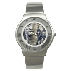 Men Taking Photos Of Greek Goddess Stainless Steel Watch by dflcprintsclothing
