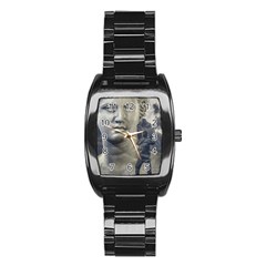 Men Taking Photos Of Greek Goddess Stainless Steel Barrel Watch by dflcprintsclothing