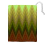 Zig Zag Chevron Classic Pattern Drawstring Pouch (5XL) Front