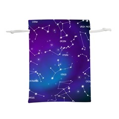 Realistic Night Sky With Constellation Lightweight Drawstring Pouch (s) by Wegoenart
