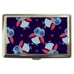 Owl Pattern Background Cigarette Money Case Front