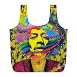 Psychedelic Rock Jimi Hendrix Full Print Recycle Bag (L) Back