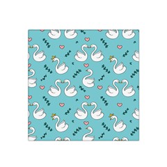 Elegant Swan Pattern Design Satin Bandana Scarf 22  X 22  by Wegoenart
