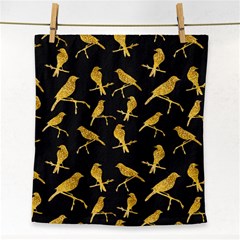 Background-with-golden-birds Face Towel by Wegoenart