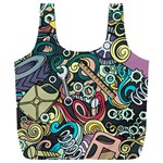 Cartoon-cute-doodles-hand-drawn-auto-service-seamless-pattern Full Print Recycle Bag (XXXL) Back