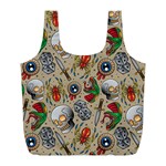 Tattoo Pattern Full Print Recycle Bag (L) Front