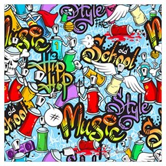 Graffiti Characters Seamless Patterns Lightweight Scarf  by Wegoenart