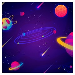 Cartoon Galaxy With Stars Background Lightweight Scarf  by danenraven