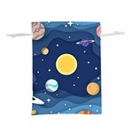 Galaxy Background Lightweight Drawstring Pouch (M) Back