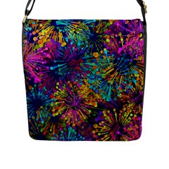 Illustration Graphics Design Art Flap Closure Messenger Bag (l) by Wegoenart
