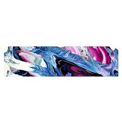 Feathers Oblong Satin Scarf (16  X 60 ) by kaleidomarblingart