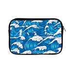 Storm Waves Seamless Pattern Raging Ocean Water Sea Wave Vintage Japanese Storms Print Illustration Apple iPad Mini Zipper Cases Front