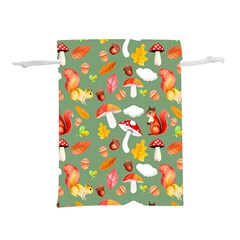 Autumn Seamless Background Leaves Wallpaper Texture Lightweight Drawstring Pouch (m) by Wegoenart