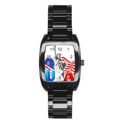 New York City Holiday United States Usa Stainless Steel Barrel Watch by Jancukart