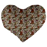 Architecture ornaments Large 19  Premium Heart Shape Cushions Back