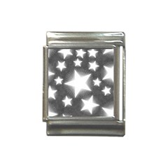 Snowflakes And Star Patterns Grey Stars Italian Charm (13mm) by artworkshop