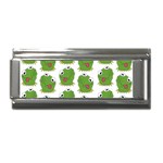Kermit The Frog pattern Superlink Italian Charm (9mm) Front