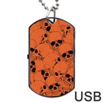 Skull pattern Dog Tag USB Flash (Two Sides) Back