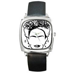 Frida Kahlo  Square Metal Watch by Sobalvarro