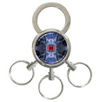 Art Robot Artificial Intelligence Technology 3-Ring Key Chain Front