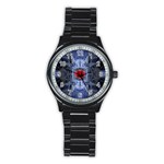 Art Robot Artificial Intelligence Technology Stainless Steel Round Watch Front