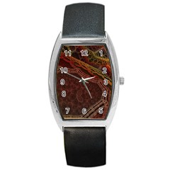 Fractal Pattern Geometric Pattern Disintegration Barrel Style Metal Watch by Ravend