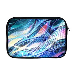 Background Neon Geometric Cubes Colorful Lights Apple Macbook Pro 17  Zipper Case by Ravend