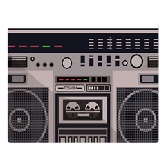 Cassette Recorder 80s Music Stereo Double Sided Flano Blanket (large) by Pakemis