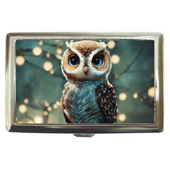 Owl Bird Bird Of Prey Ornithology Animal Cigarette Money Case by Pakemis