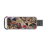 Background Embroidery Pattern Stitches Abstract Portable USB Flash (One Side) Front