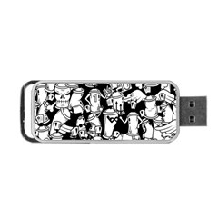 Graffiti Spray Can Characters Seamless Pattern Portable Usb Flash (two Sides) by Pakemis