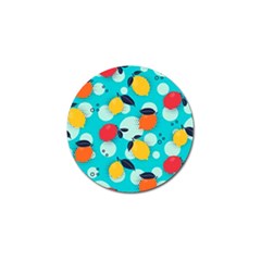 Pop Art Style Citrus Seamless Pattern Golf Ball Marker (4 Pack) by Pakemis