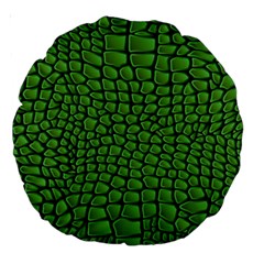 Seamless Pattern Crocodile Leather Large 18  Premium Round Cushions by Pakemis