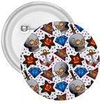 Full Color Flash Tattoo Patterns 3  Buttons Front