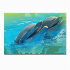 Beautiful Dolphins Postcards 5  X 7  (pkg Of 10) by Sparkle